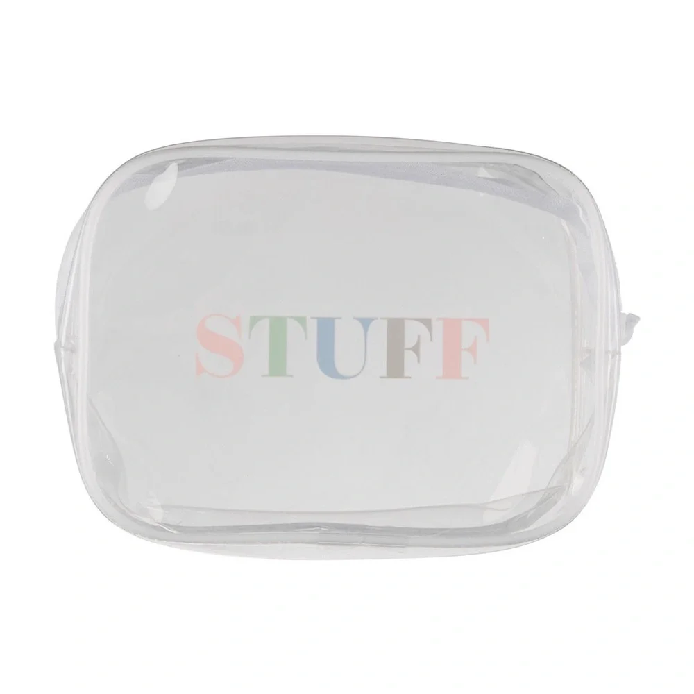 White & Clear STUFF Cosmetic Bag